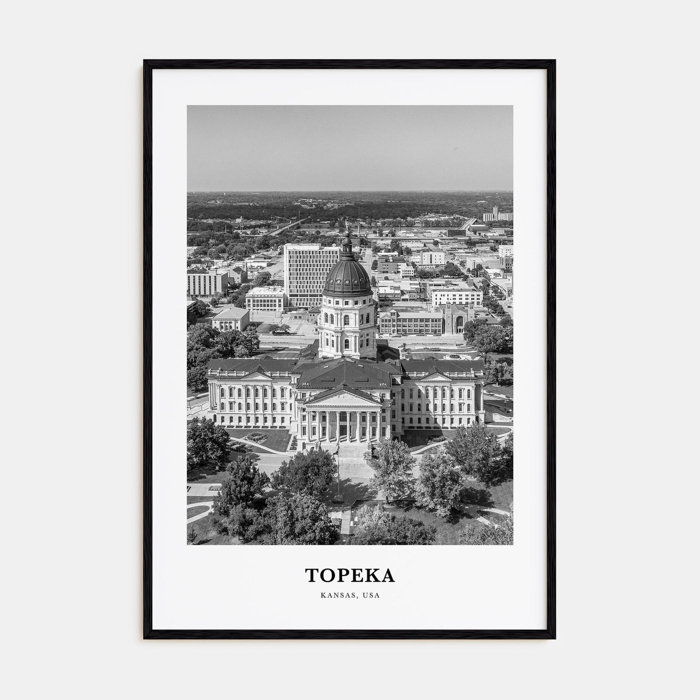 Topeka Portrait B&W Poster