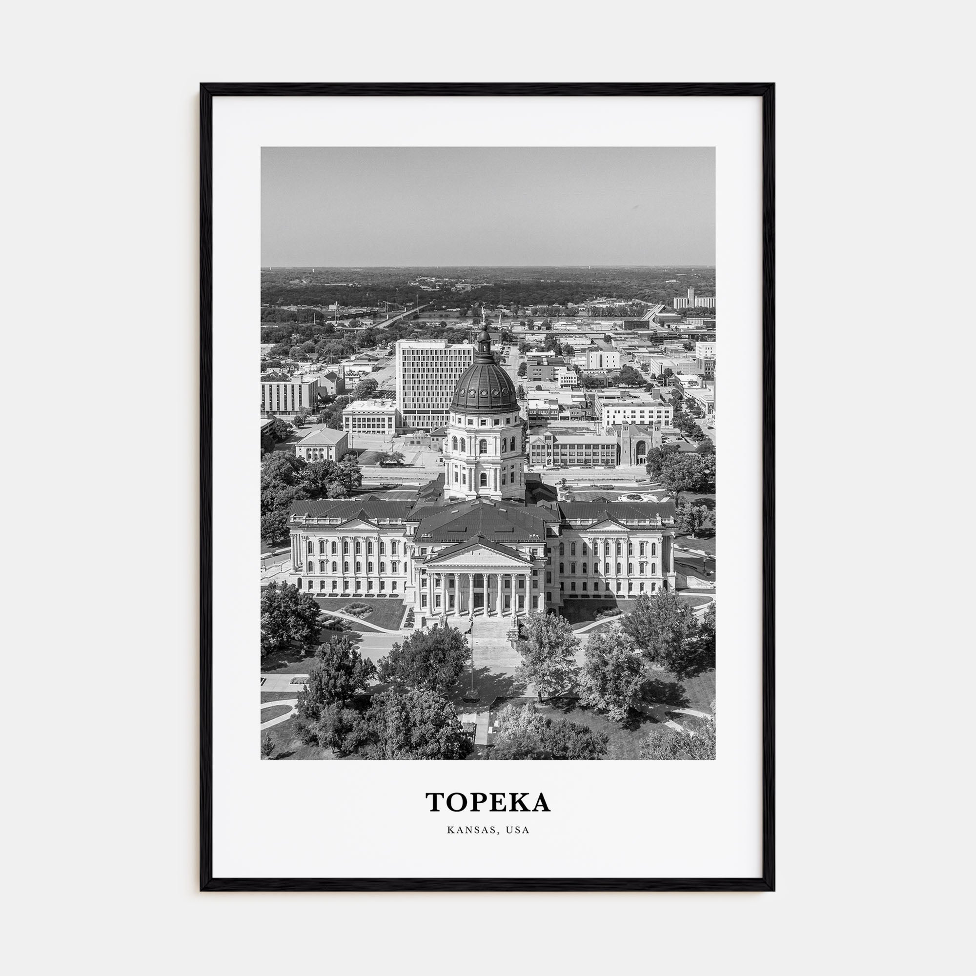 Topeka Portrait B&W Poster