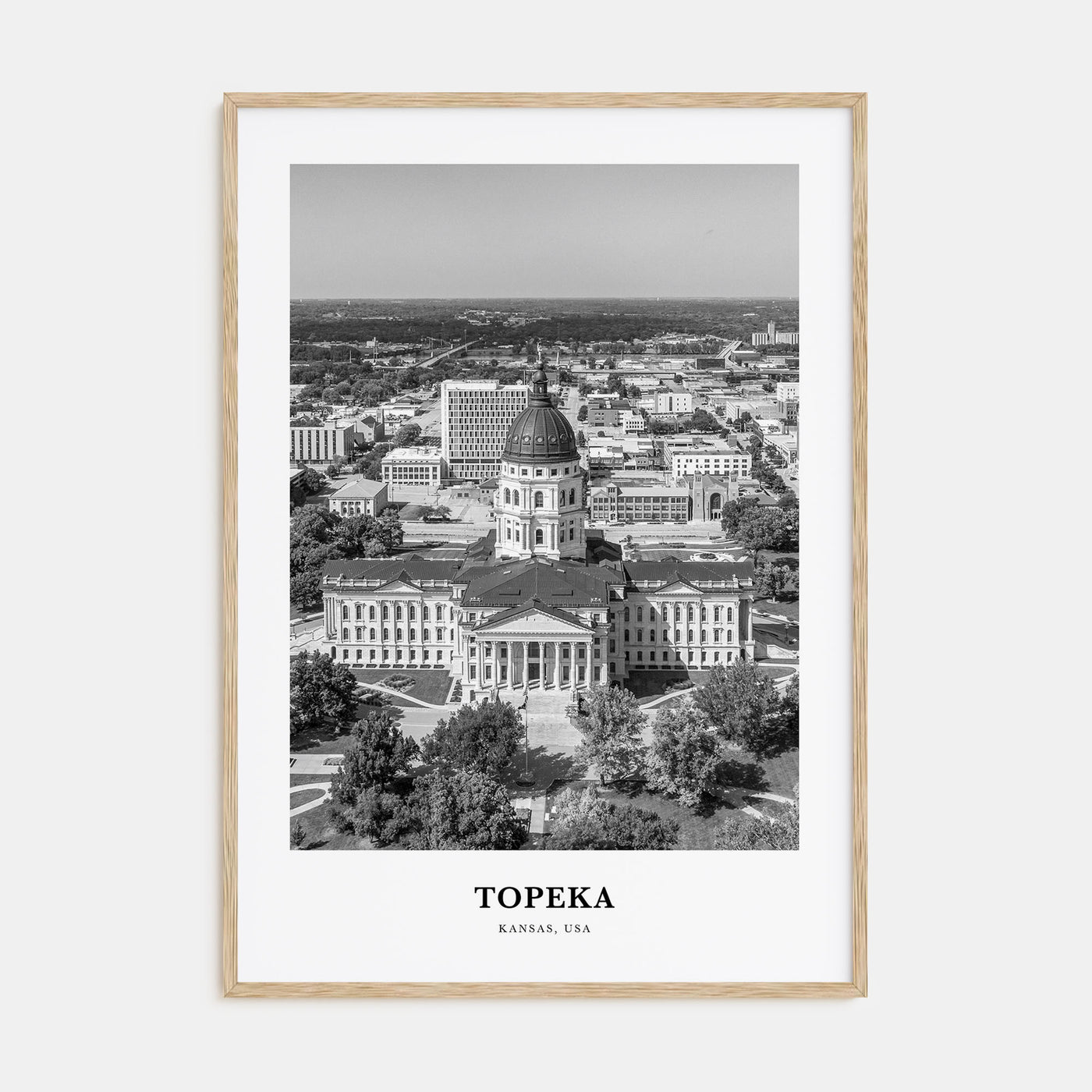 Topeka Portrait B&W Poster