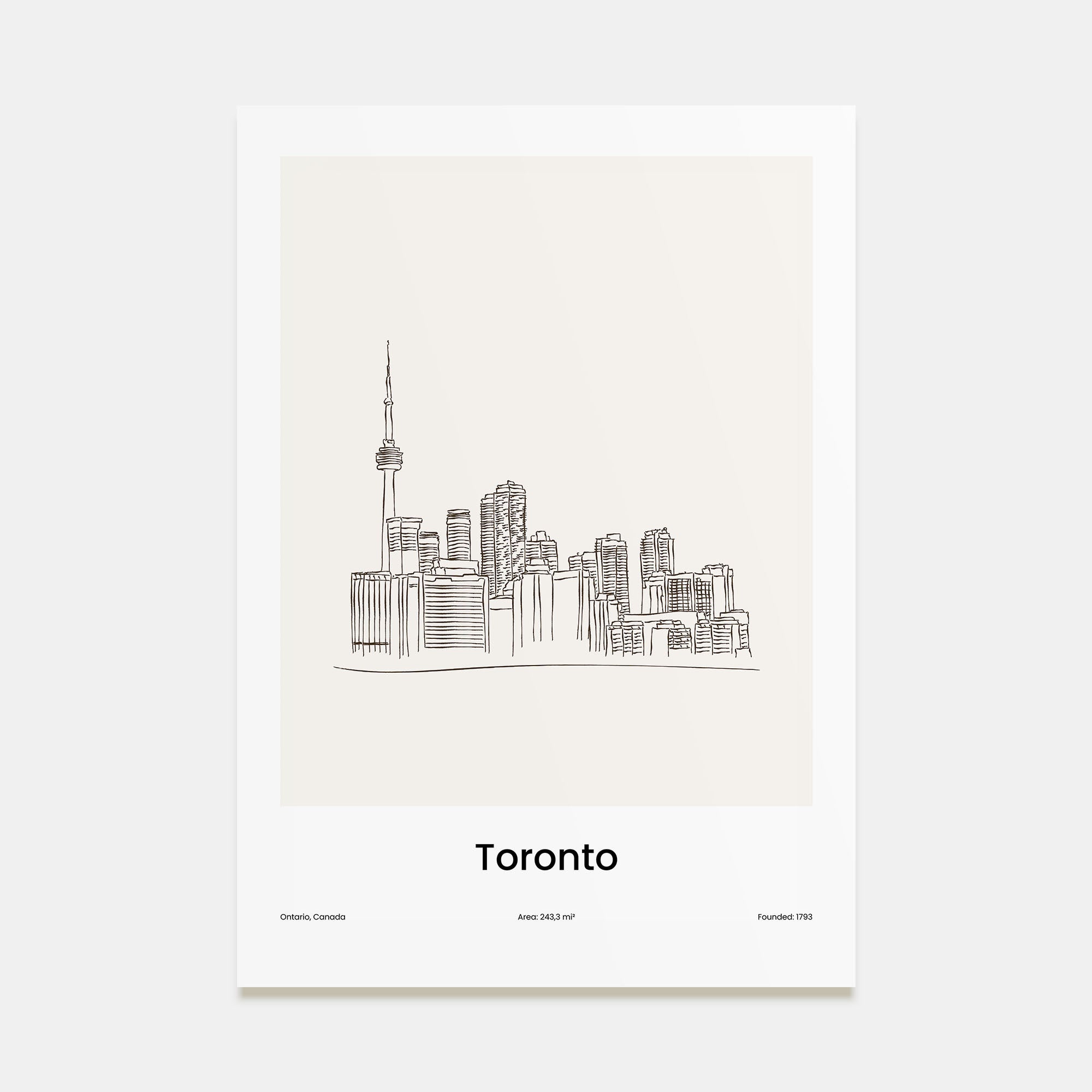 Toronto Drawn No 1 Poster