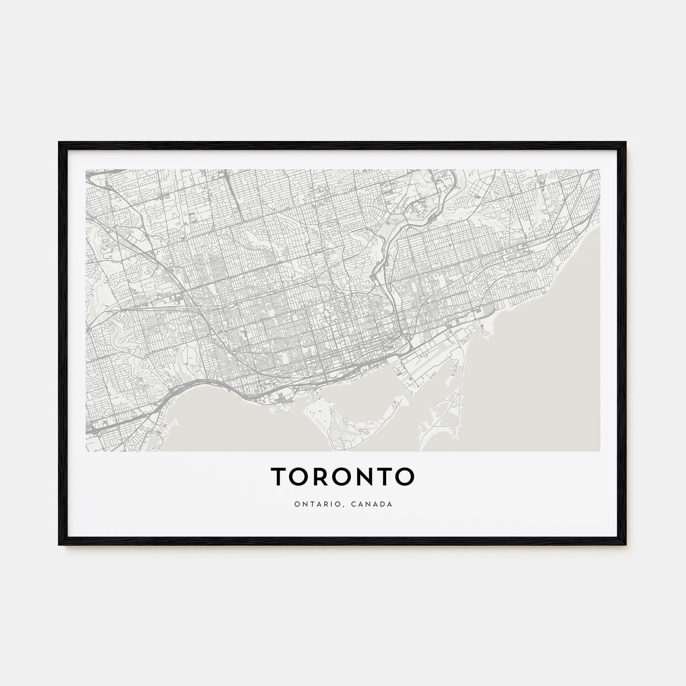 Toronto Map Landscape Poster