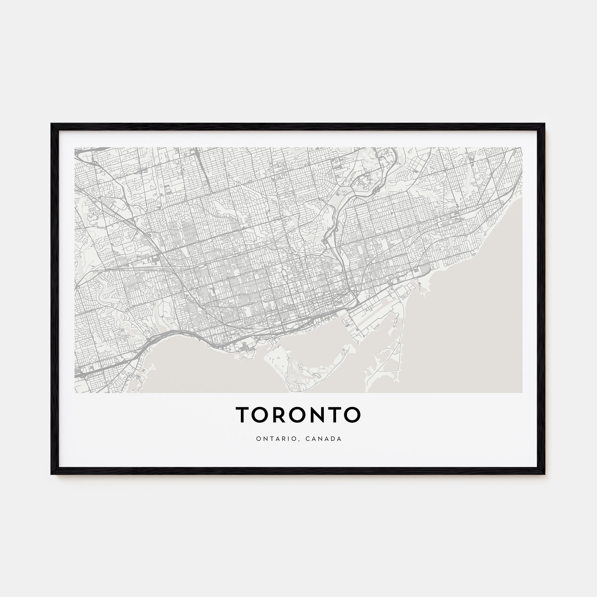 Toronto Map Landscape Poster