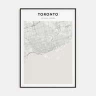 Toronto Map Portrait Poster