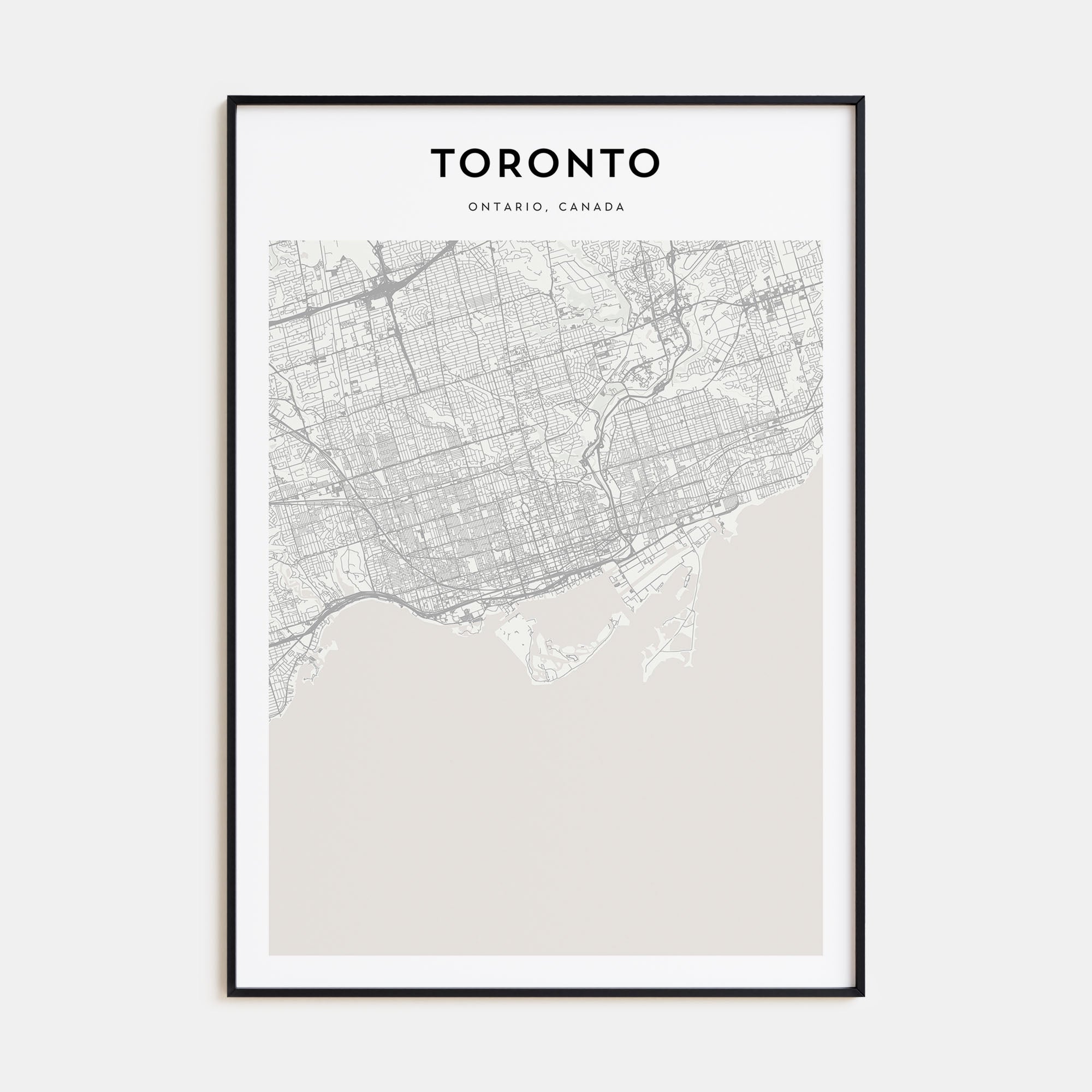 Toronto Map Portrait Poster