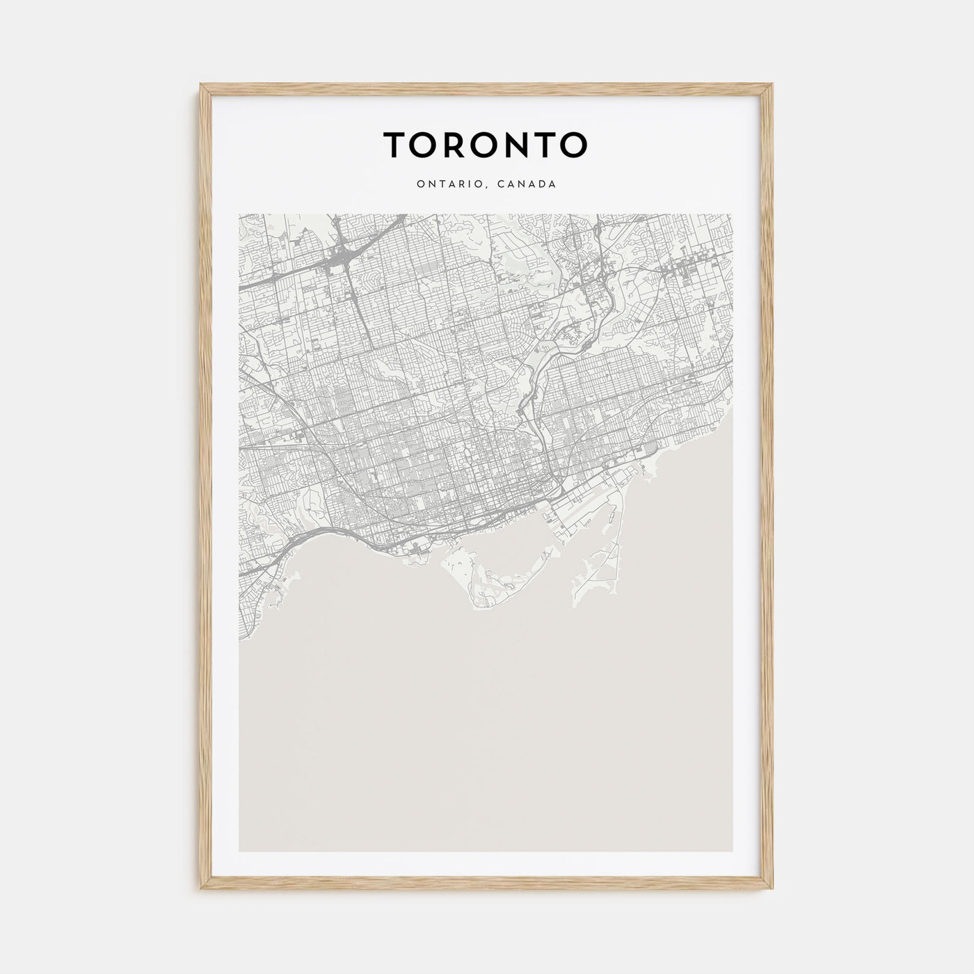 Toronto Map Portrait Poster