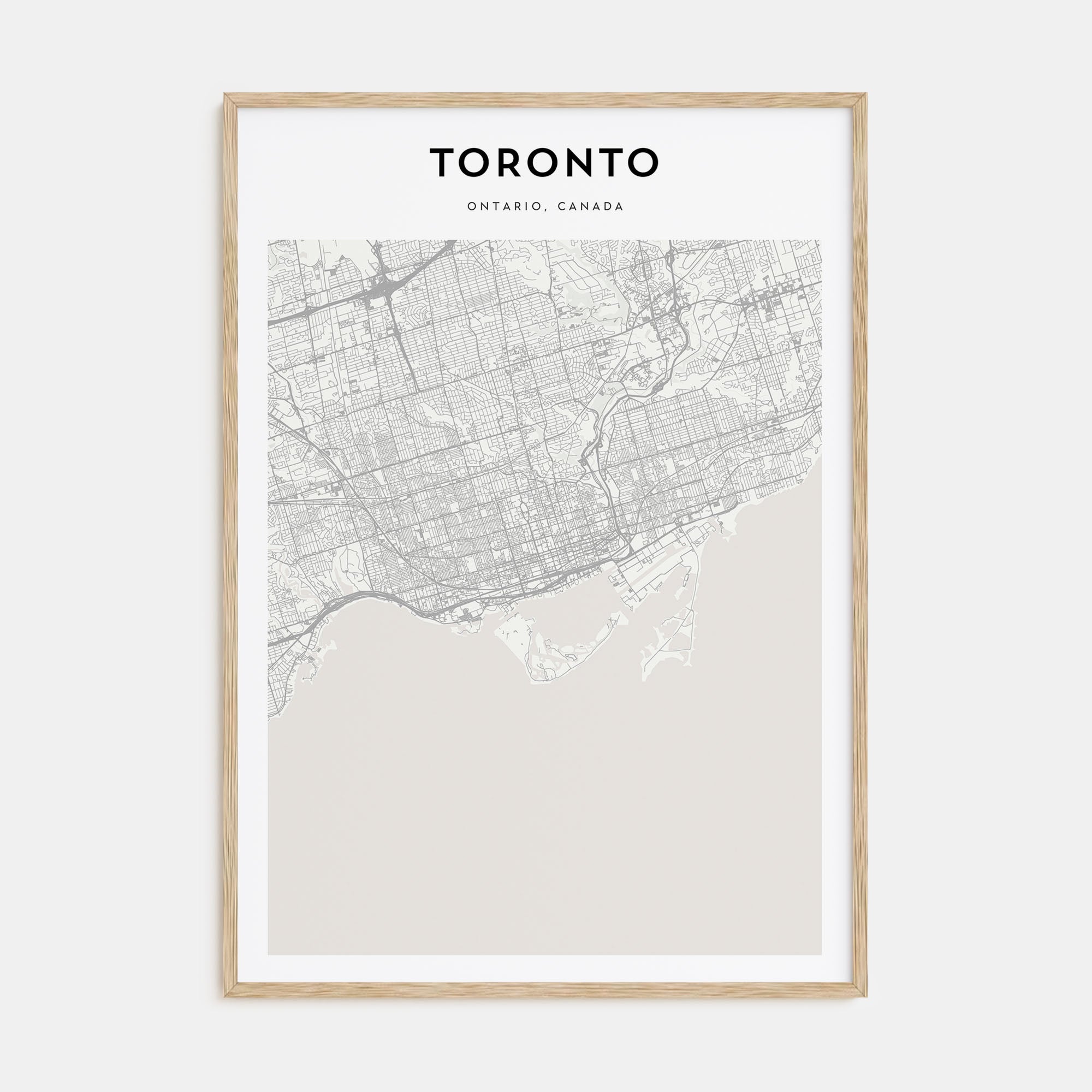 Toronto Map Portrait Poster