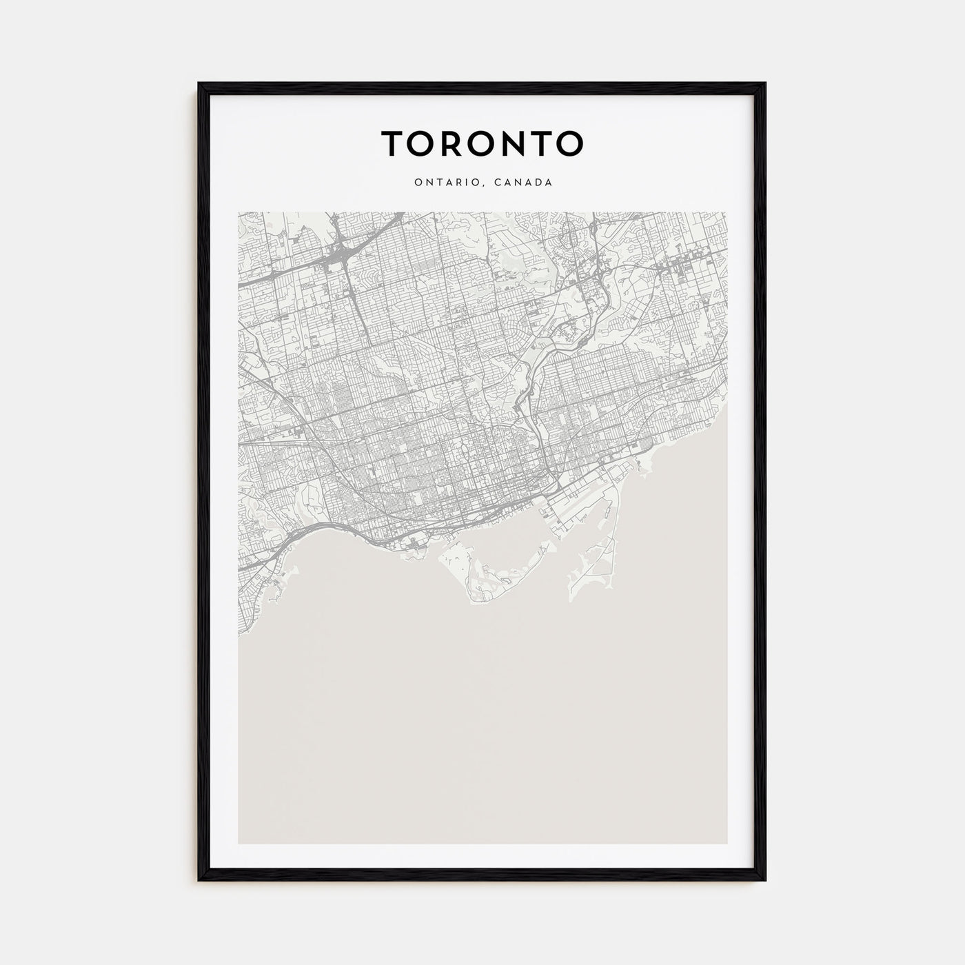 Toronto Map Portrait Poster