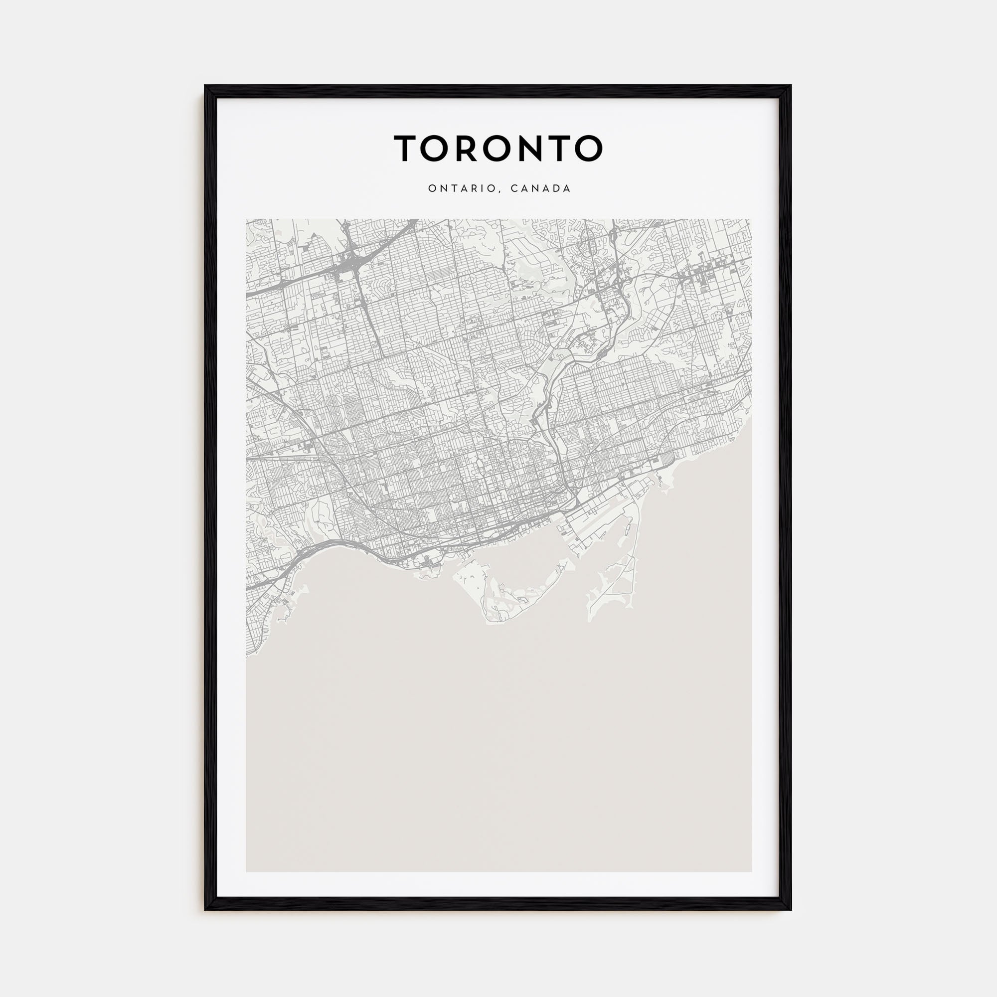 Toronto Map Portrait Poster