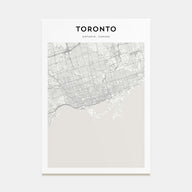 Toronto Map Portrait Poster
