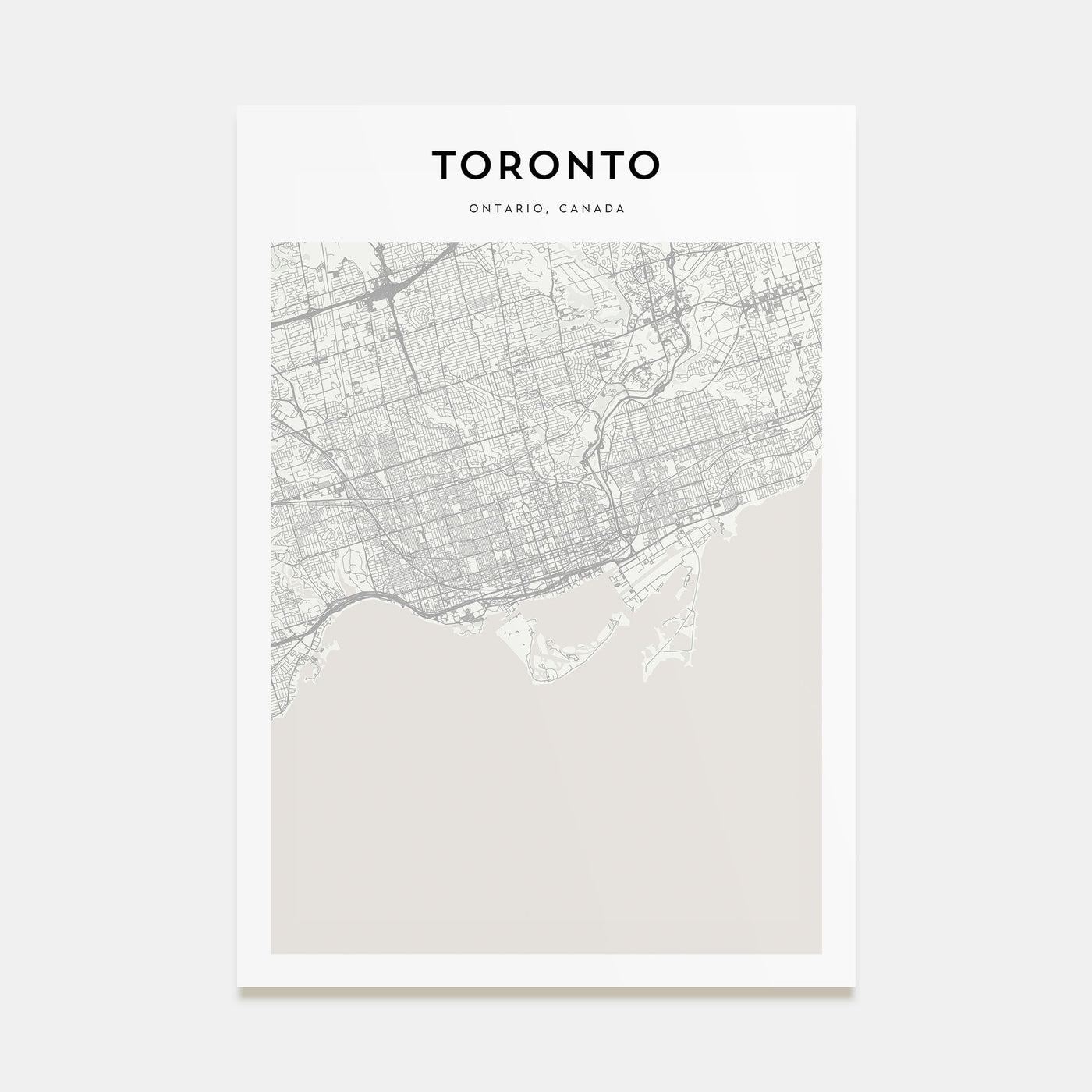Toronto Map Portrait Poster