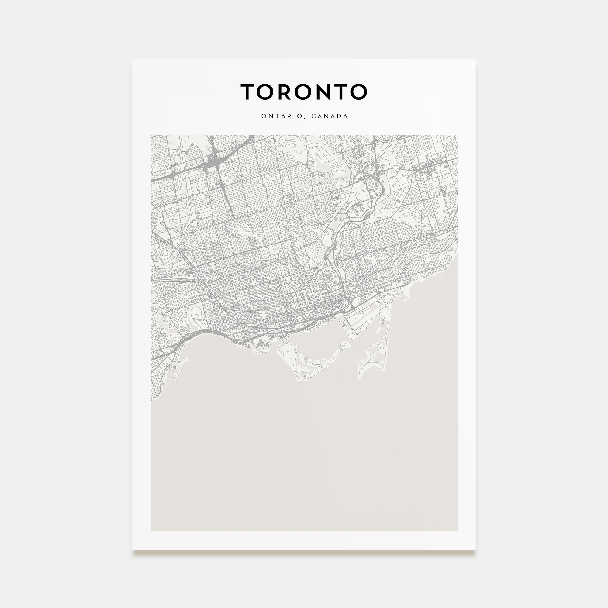 Toronto Map Portrait Poster