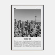 Toronto Travel B&W No 1 Poster