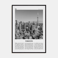 Toronto Travel B&W No 1 Poster