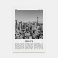 Toronto Travel B&W No 1 Poster