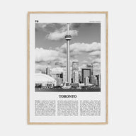 Toronto Travel B&W No 3 Poster