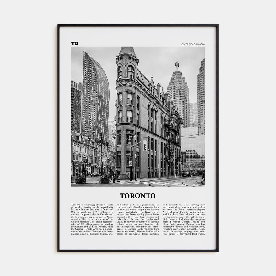 Toronto Travel B&W No 4 Poster