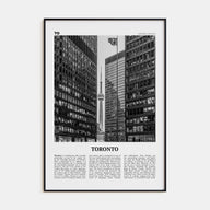 Toronto Travel B&W No 5 Poster