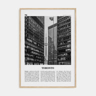 Toronto Travel B&W No 5 Poster