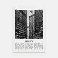Toronto Travel B&W No 5 Poster