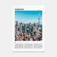 Toronto Travel Color Poster