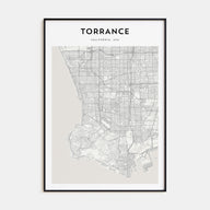 Torrance Map Portrait Poster
