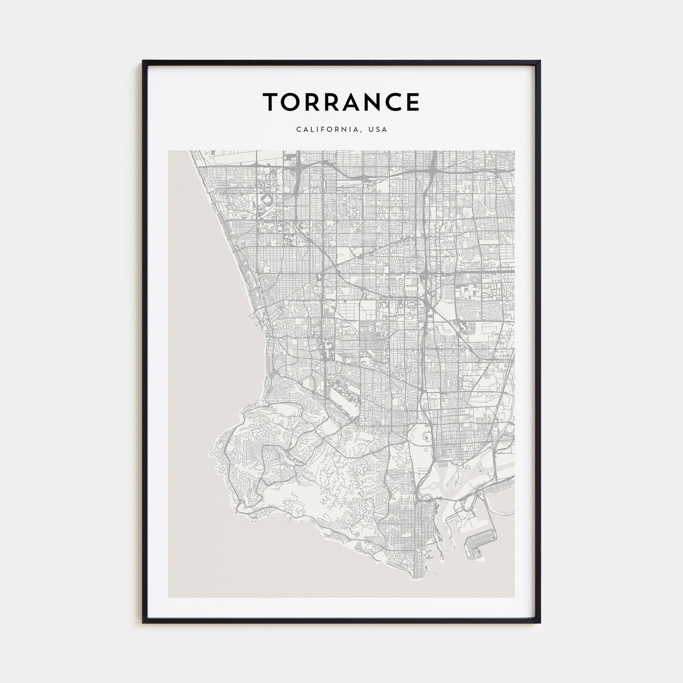 Torrance Map Portrait Poster