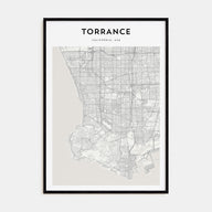 Torrance Map Portrait Poster