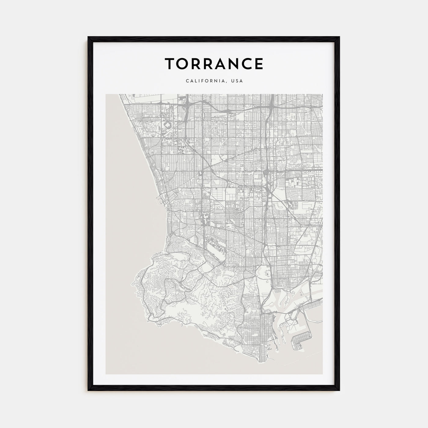 Torrance Map Portrait Poster