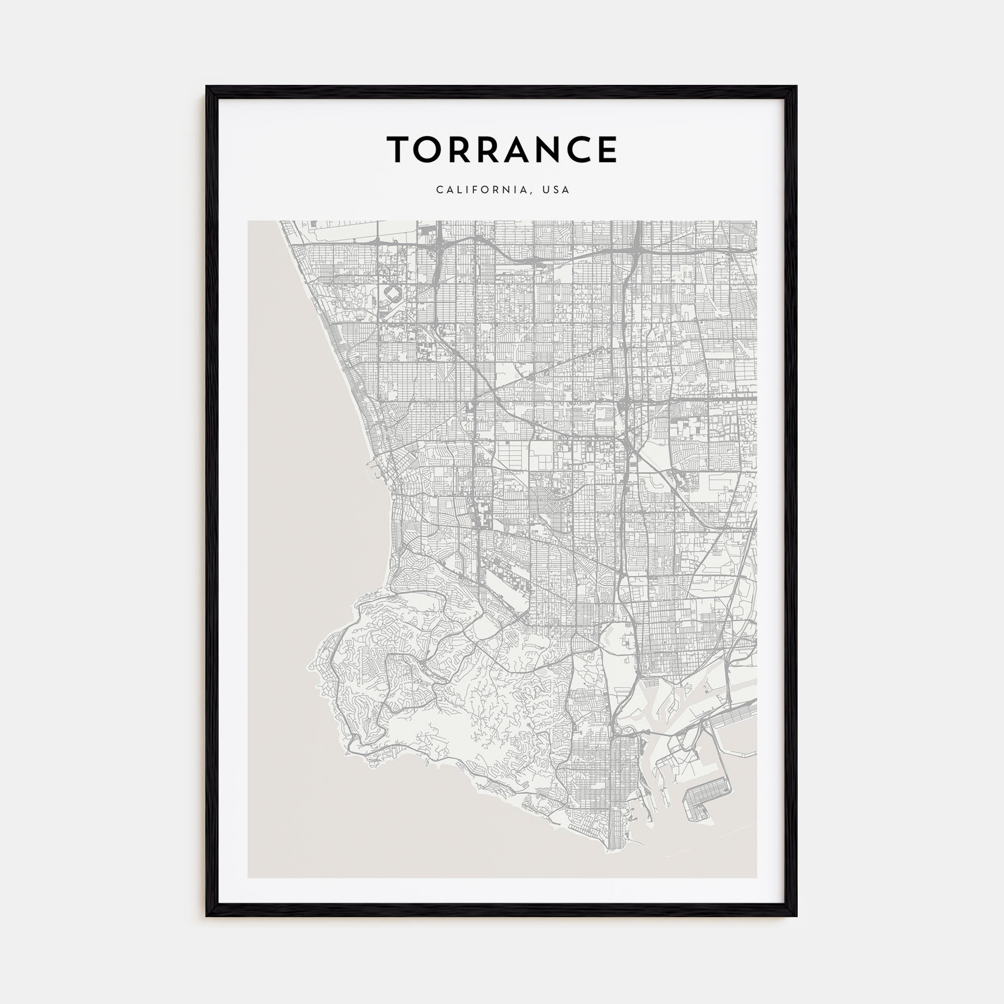 Torrance Map Portrait Poster