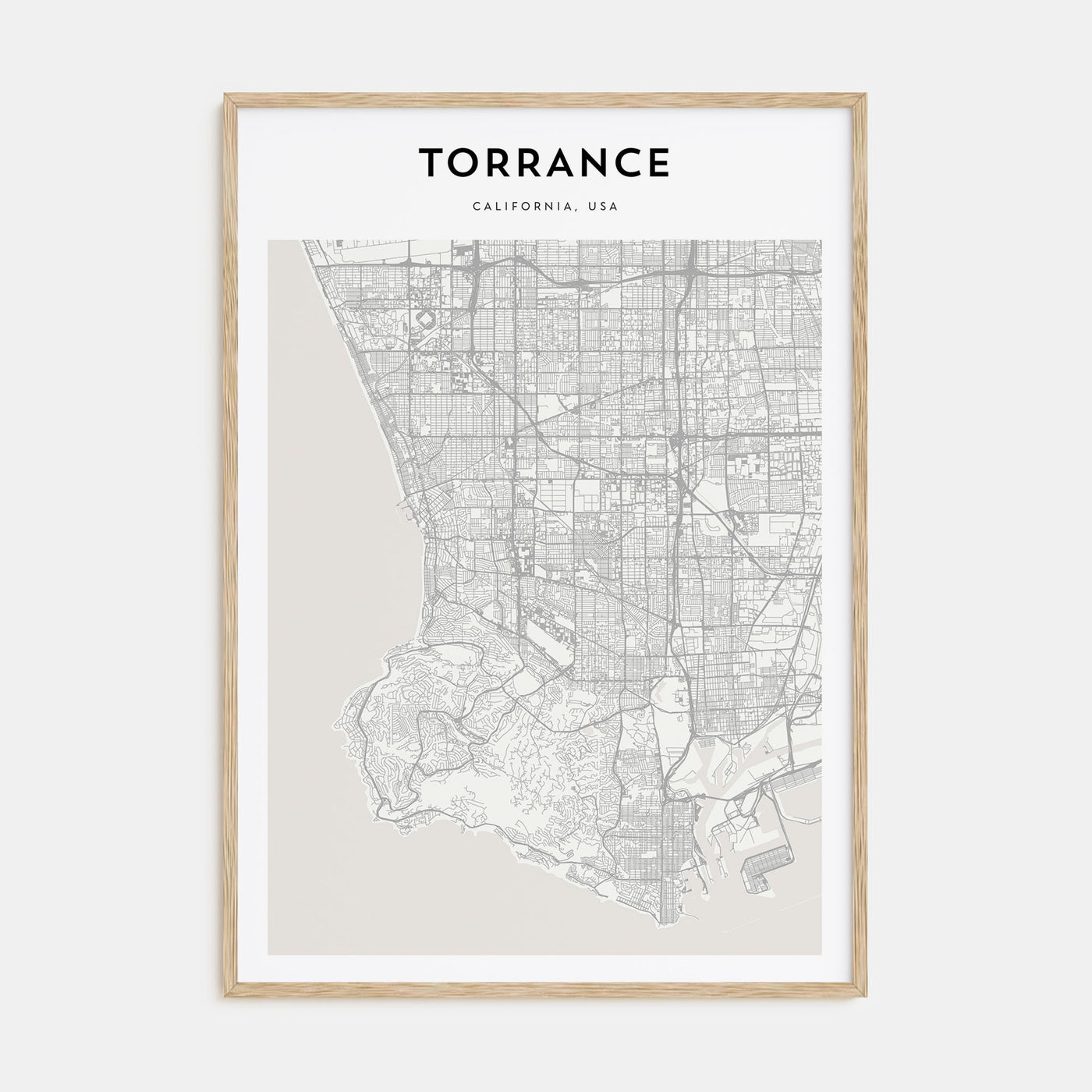 Torrance Map Portrait Poster