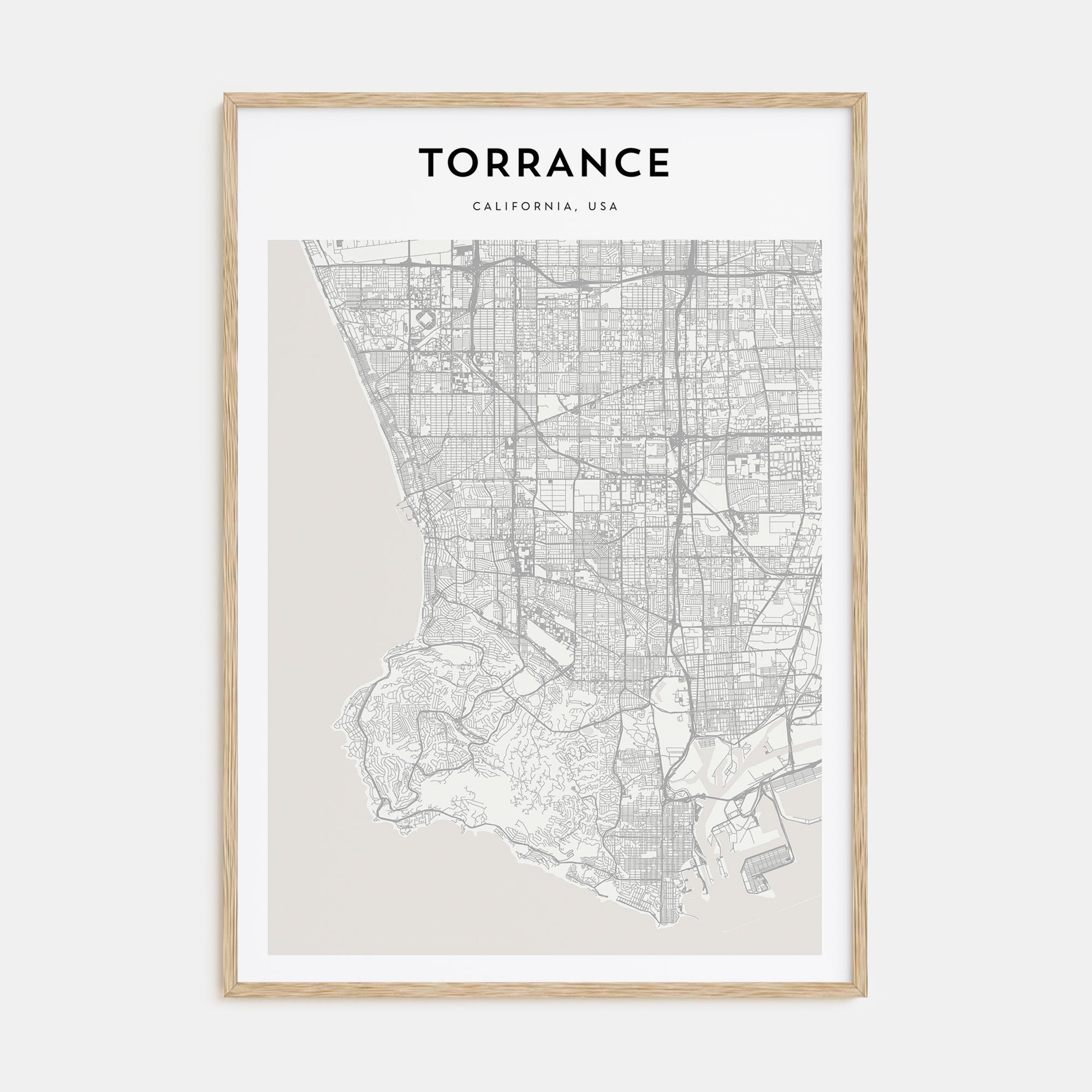 Torrance Map Portrait Poster