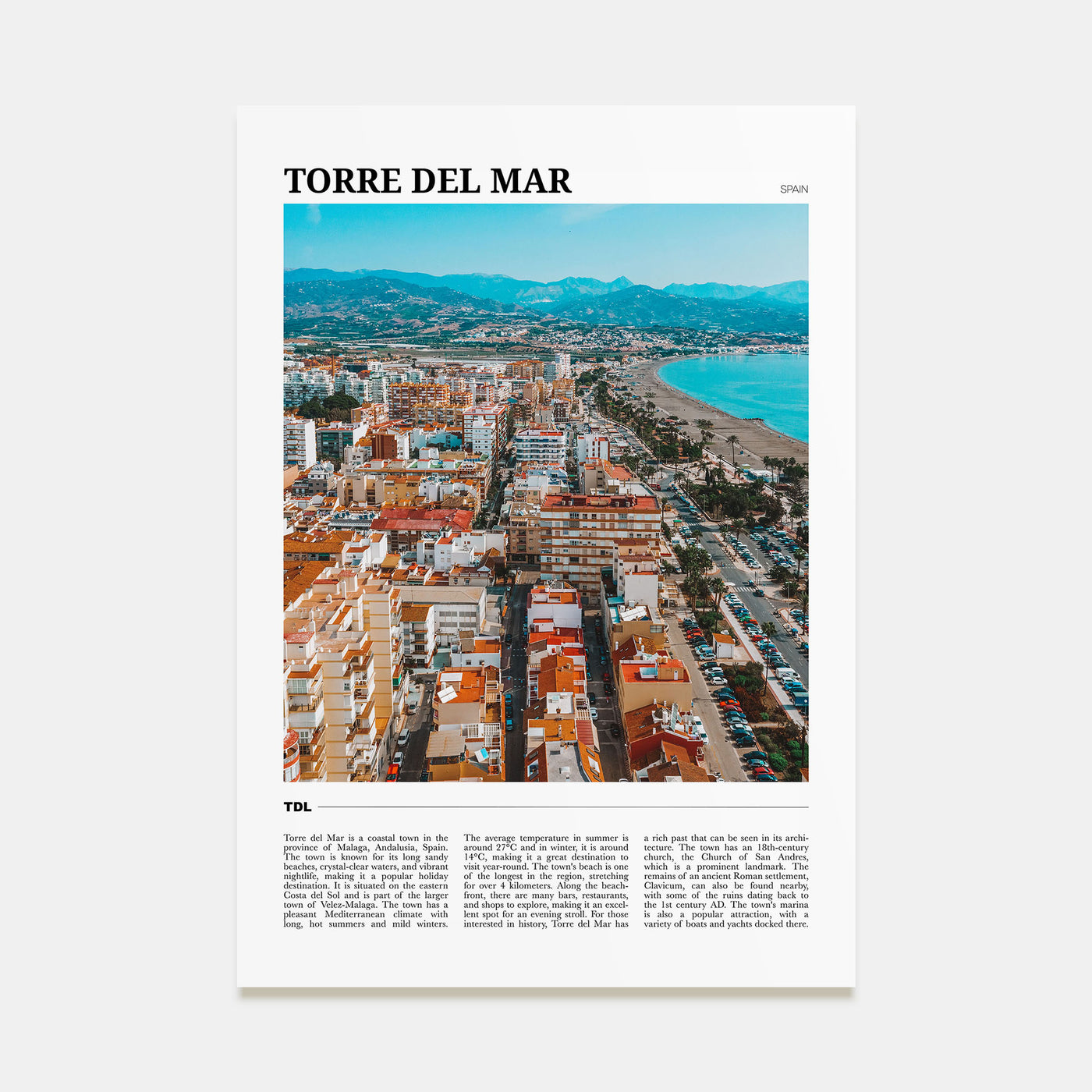 Torre del Mar Travel Color Poster