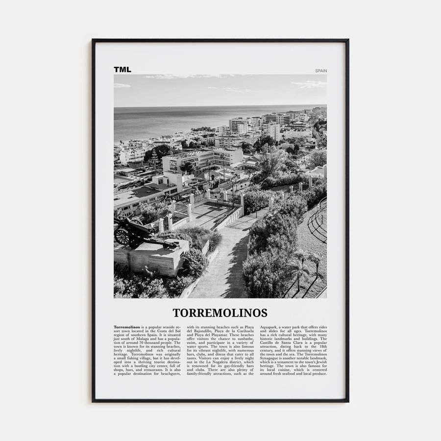 Torremolinos Travel B&W Poster