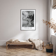 Torres del Paine Portrait B&W Poster