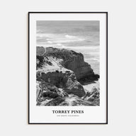 Torrey Pines Portrait B&W No 2 Poster