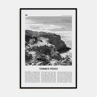 Torrey Pines Travel B&W No 1 Poster