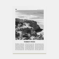 Torrey Pines Travel B&W No 1 Poster