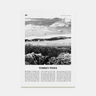 Torrey Pines Travel B&W No 2 Poster