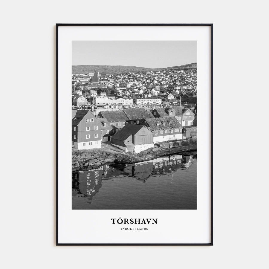 Tórshavn Portrait B&W Poster