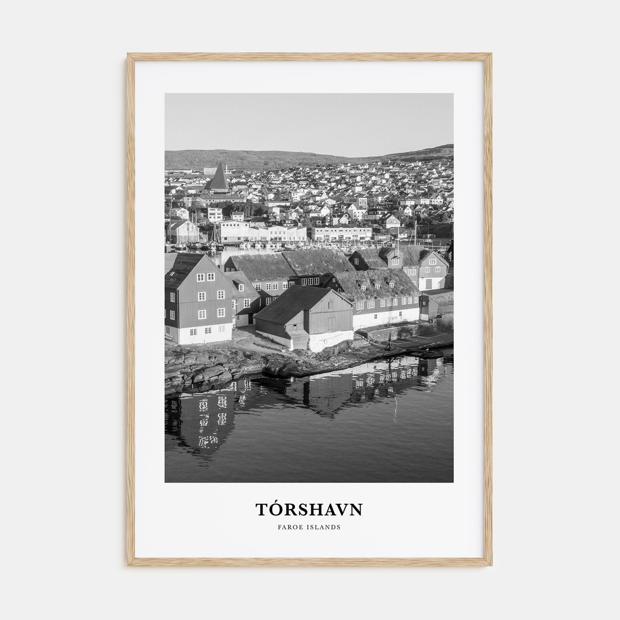 Tórshavn Portrait B&W Poster