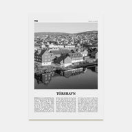 Tórshavn Travel B&W Poster