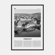 Tórshavn Travel B&W Poster