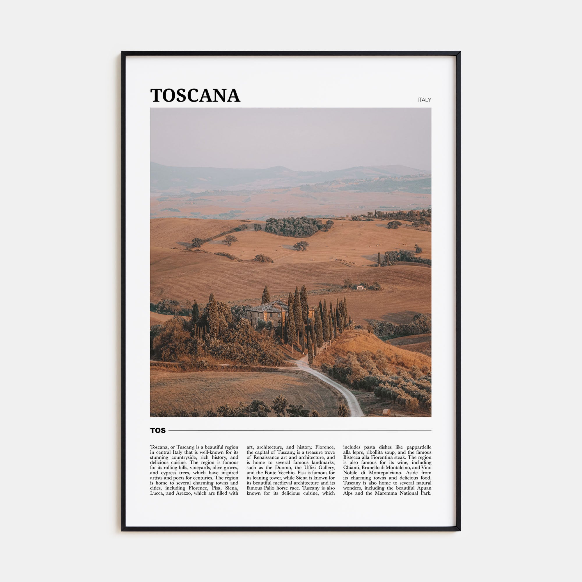 Toscana Travel Color Poster