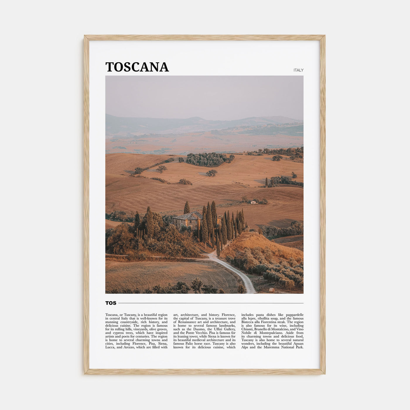 Toscana Travel Color Poster