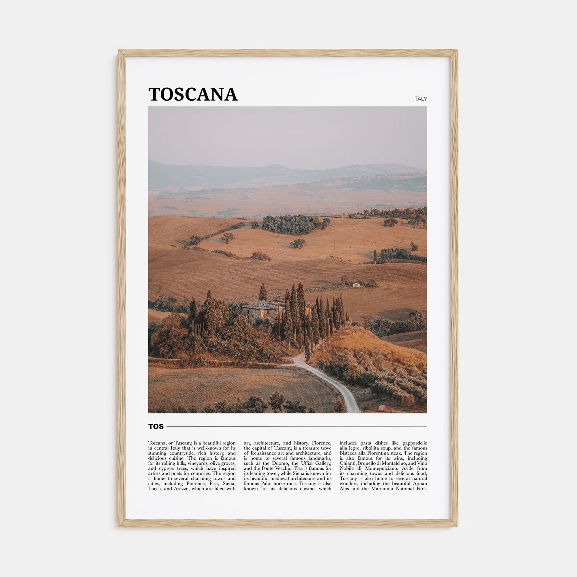 Toscana Travel Color Poster