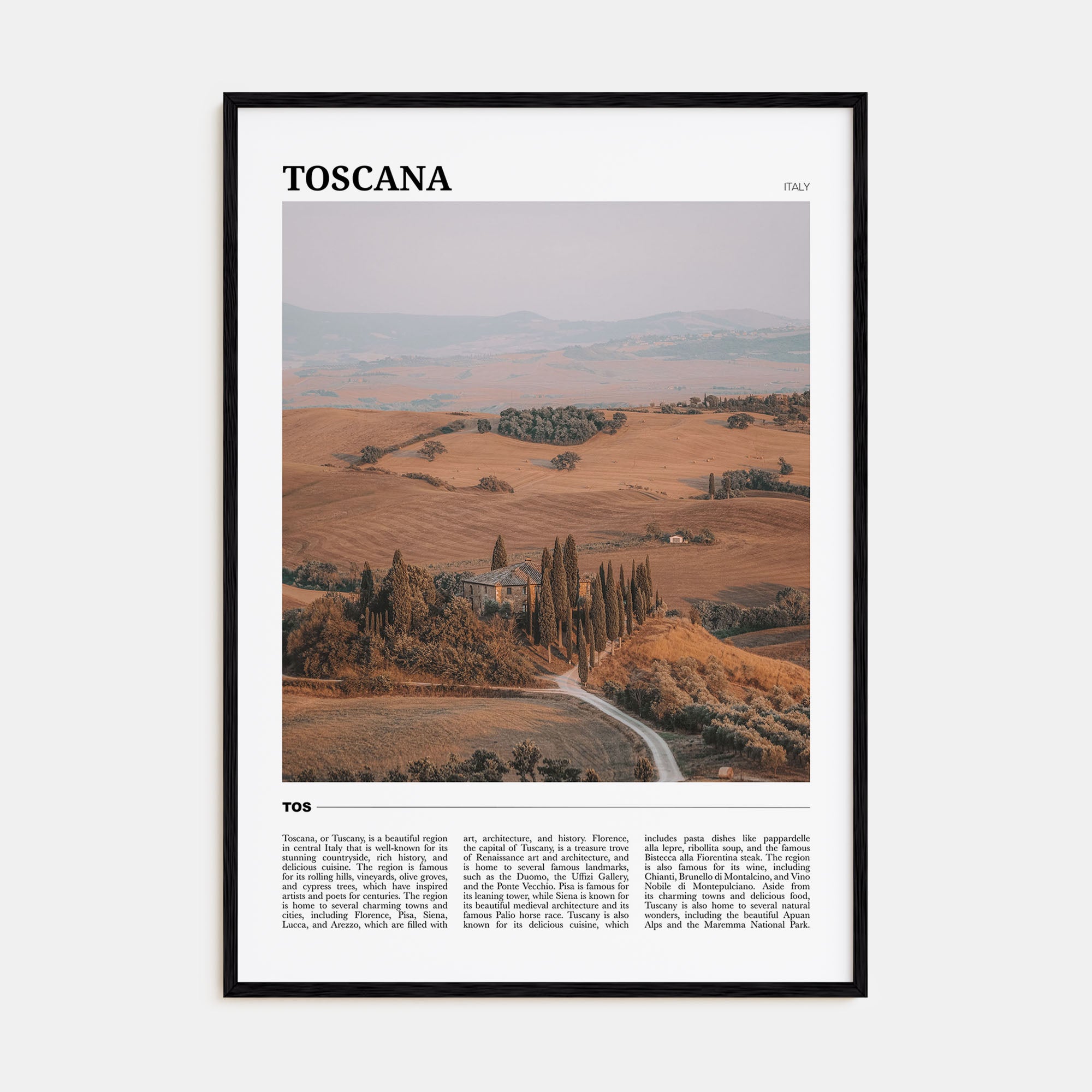 Toscana Travel Color Poster