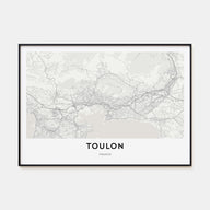 Toulon Map Landscape Poster