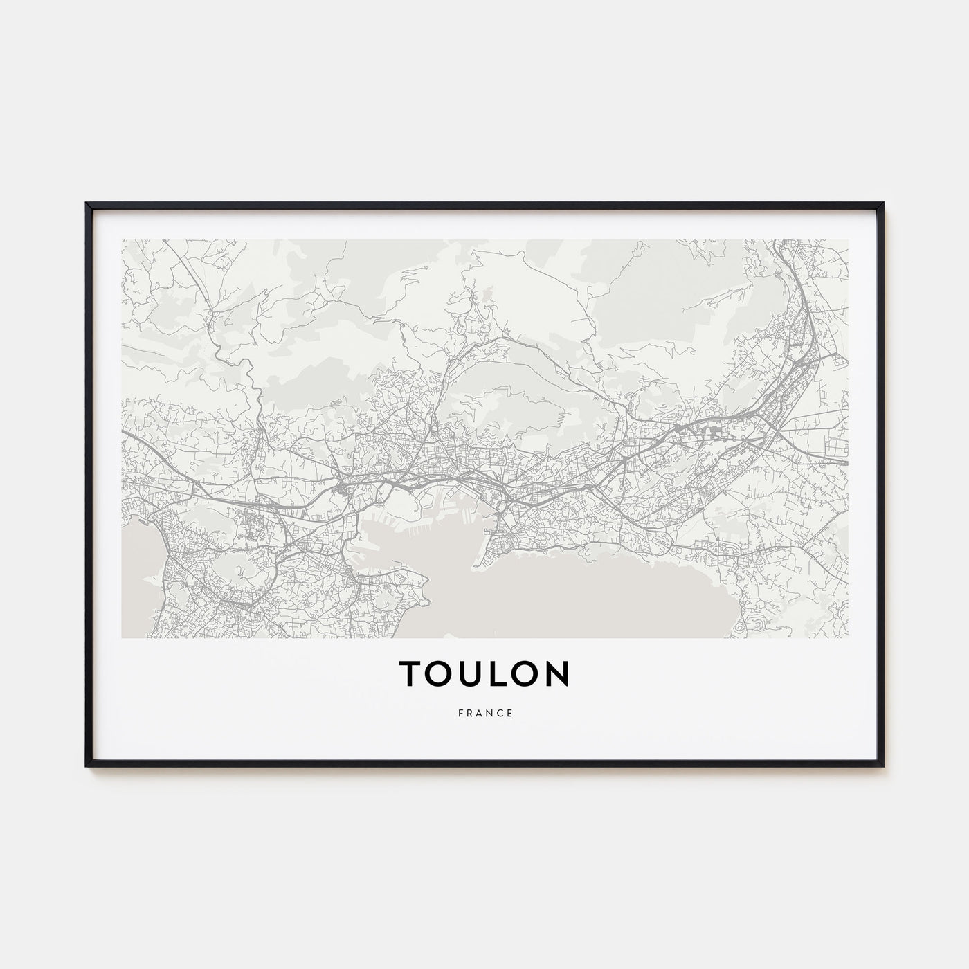 Toulon Map Landscape Poster