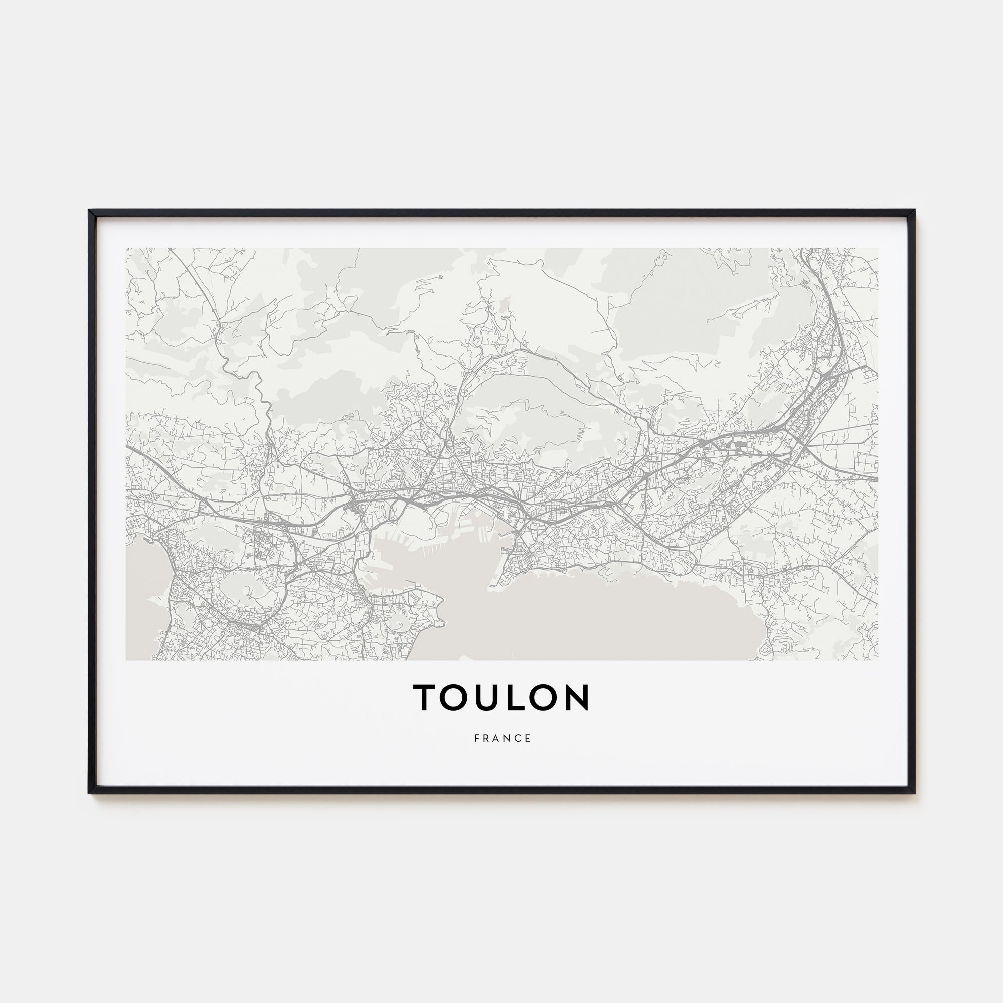 Toulon Map Landscape Poster