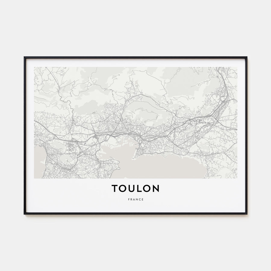 Toulon Map Landscape Poster